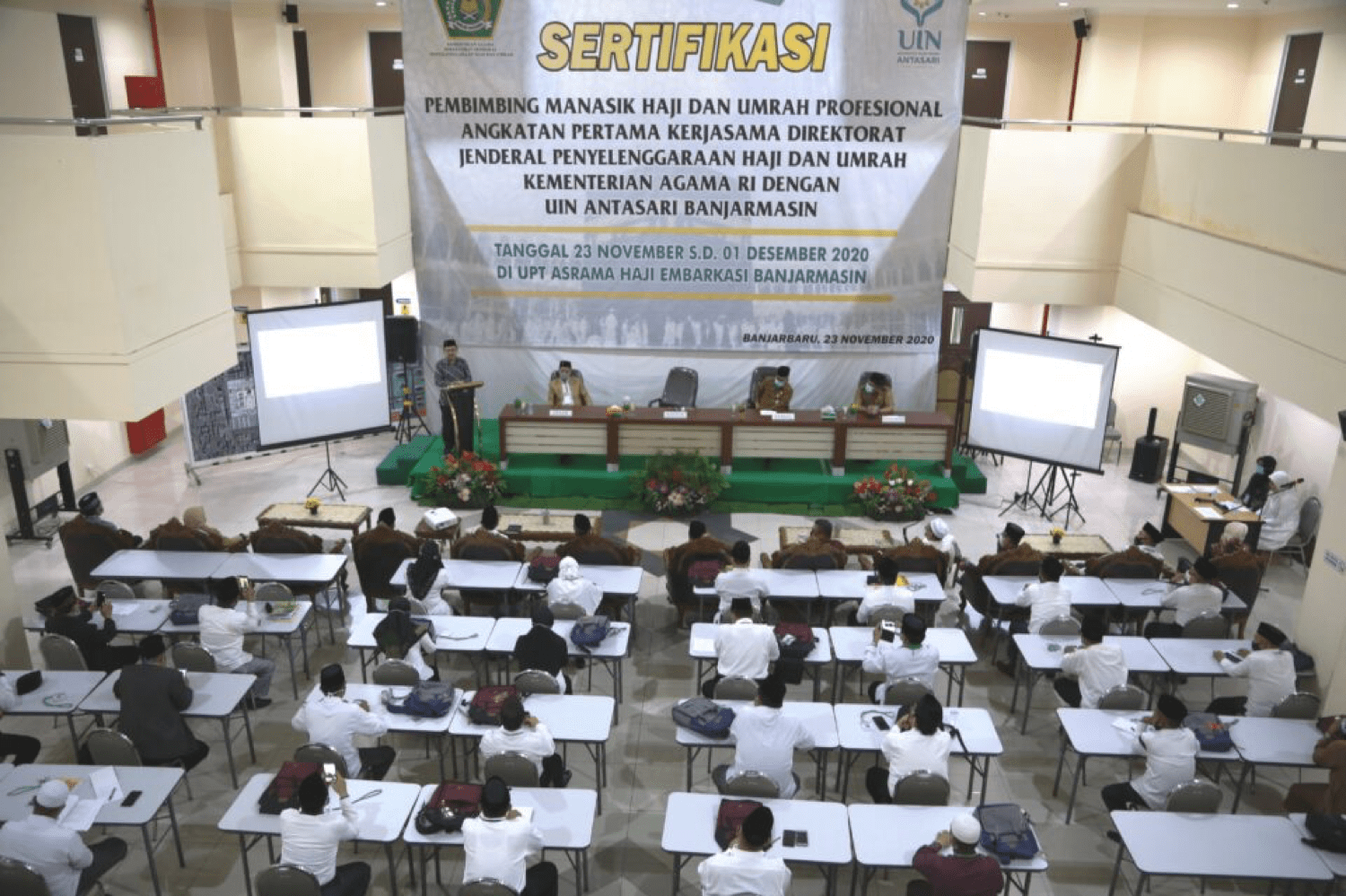 Fakultas Dakwah dan Ilmu Komunikasi Bersama Dirjen Penyenggara Haji dan Umrah Kemeneg RI Gelar Sertifikasi Pembimbing Manasik Haji dan Umroh