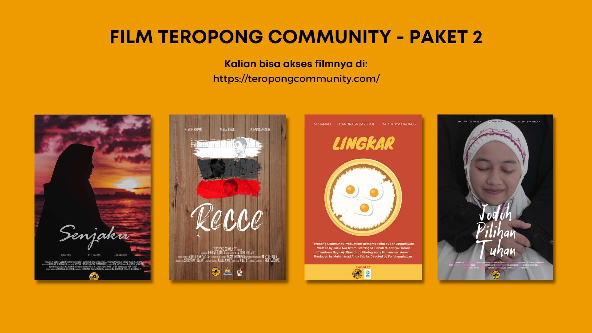 Teropong Community mengadakan Penayangan Film Secara Daring